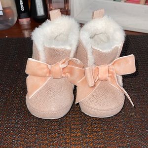 Pink boots for new born baby
